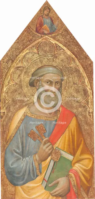 Saint Peter, with Saint James Major above, [left panel], c. 1415/1420. Creator: Martino di Bartolomeo di Biagio.