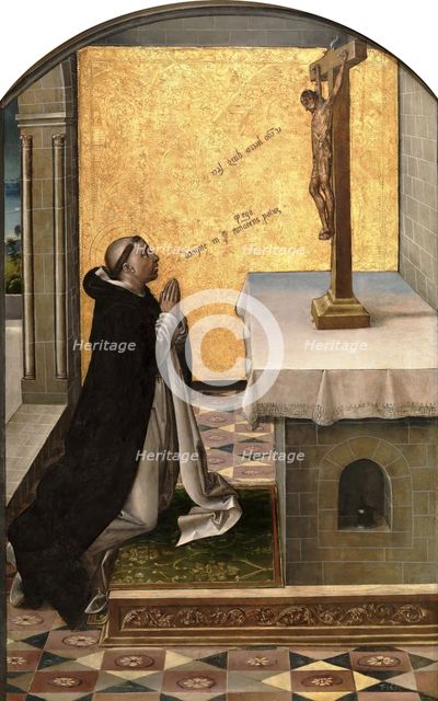 Saint Peter the Martyr praying, 1491-1499. Creator: Pedro Berruguete.