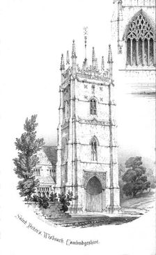 Saint Peter's Church, Wisbeach, Cambridgeshire c1850s