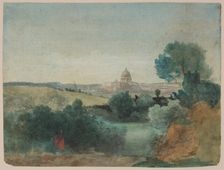 Saint Peter's Seen from the Campagna, c1850. Creator: George Inness