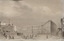 Saint Petersburg. The General Staff building on the Moika River embankment, before 1833