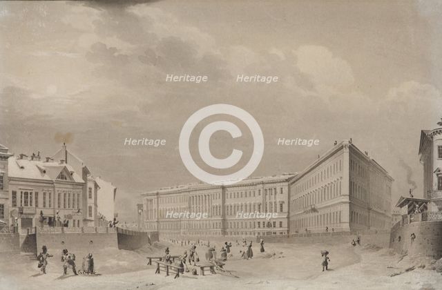 Saint Petersburg. The General Staff building on the Moika River embankment, before 1833.