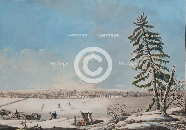 Saint Petersburg: View over the Neva River, Early 1800s. Artist: Anonymous  