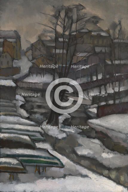 Saint Petersburg in Winter. Artist: Baranov-Rossiné, Vladimir Davidovich (1888-1942)