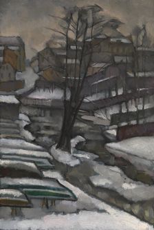 Saint Petersburg in Winter. Artist: Baranov-Rossiné, Vladimir Davidovich (1888-1942)