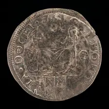 Saint Petronius Enthroned above Arms of Cardinal Alidosi [reverse], 16th century. Creator: Unknown