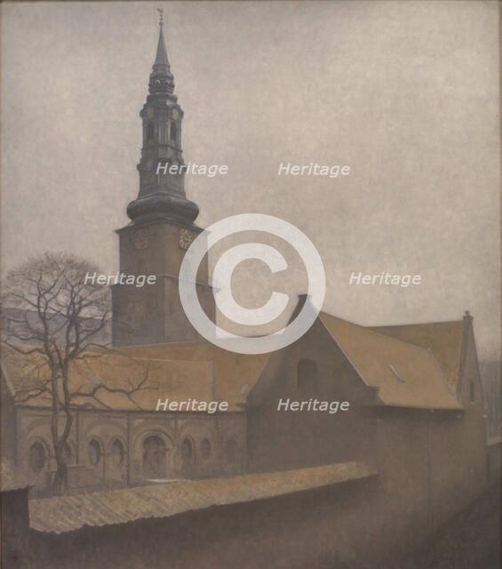Saint Petri Church, Copenhagen, 1906. Creator: Hammershøi, Vilhelm (1864-1916).