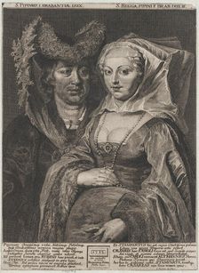 Saint Pepin I and his daughter, Saint Begga, 1732. Creator: Anton Joseph von Prenner