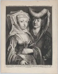 Saint Pepin I and his daughter, Saint Begga, ca. 1645-72. Creator: Franciscus van der Steen