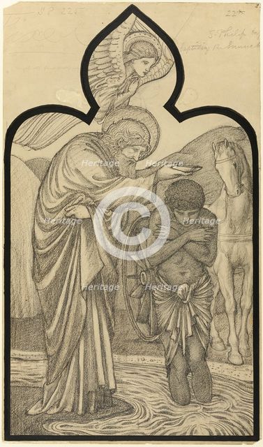 Saint Philip Baptising the Eunuch, 1853/98. Creator: Sir Edward Coley Burne-Jones.