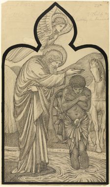 Saint Philip Baptising the Eunuch, 1853/98. Creator: Sir Edward Coley Burne-Jones