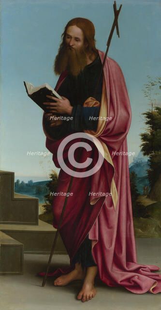 Saint Philip the Apostle (High Altarpiece, Oratory of S. Pietro in Vincoli), 1505. Artist: Costa, Lorenzo (1460-1535)