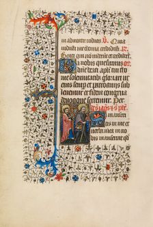 Saint Philip with an Axe and Saint James as a Pilgrim; Book of Hours, about 1440-1450. Creator: Workshop of the Bedford Master