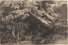 Saint-Pierre Stream near Pierrefond (Ruisseaude Saint-Pierre, pres Pierrefond), 1842. Creator: Paul Huet