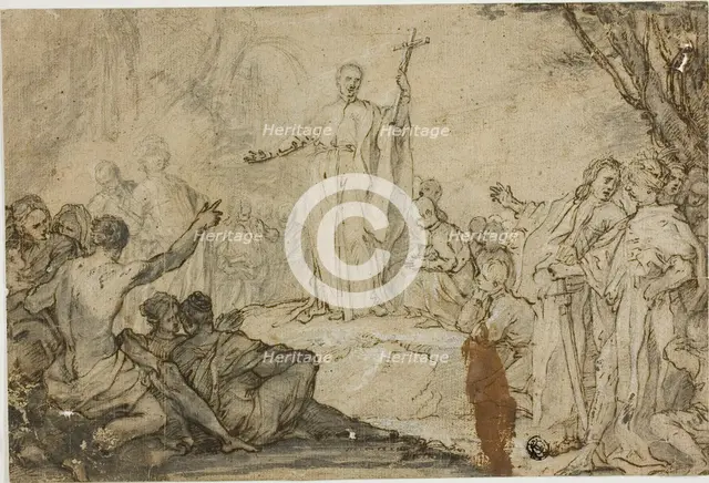 Saint Preaching to Heathens, n.d. Creator: Unknown.