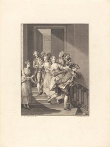 Saint-Preux sort de chez des femmes du monde, 1776. Creator: Nicolas Delaunay