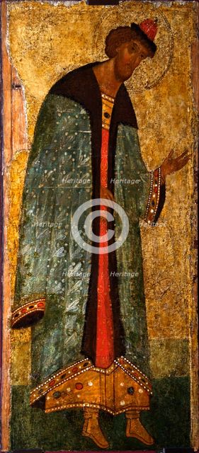 Saint Prince Boris, 15th century.  Creator: Russian icon.