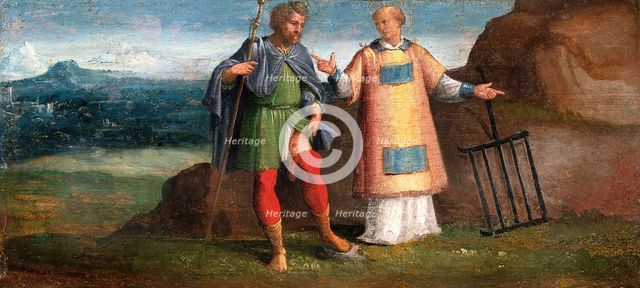 Saint Roch and Saint Laurence, c1530s. Creator: Benvenuto Tisi da Garofalo.