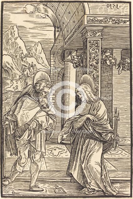 Saint Roch and Saint Sebastian, 1510. Creator: Hans Schäufelein the Elder.