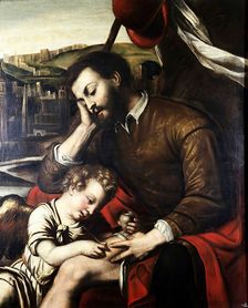 Saint Roch and the angel, 17th century. Creator: Unknown