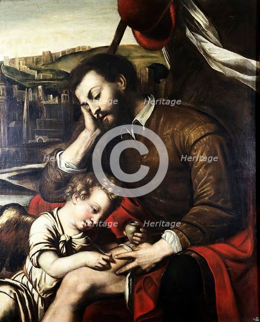 Saint Roch and the angel, 17th century. Creator: Unknown.
