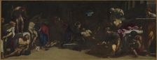 Saint Roch attending the Venice plague-victims in the Lazaretto. Creator: Tintoretto, Jacopo, (after)
