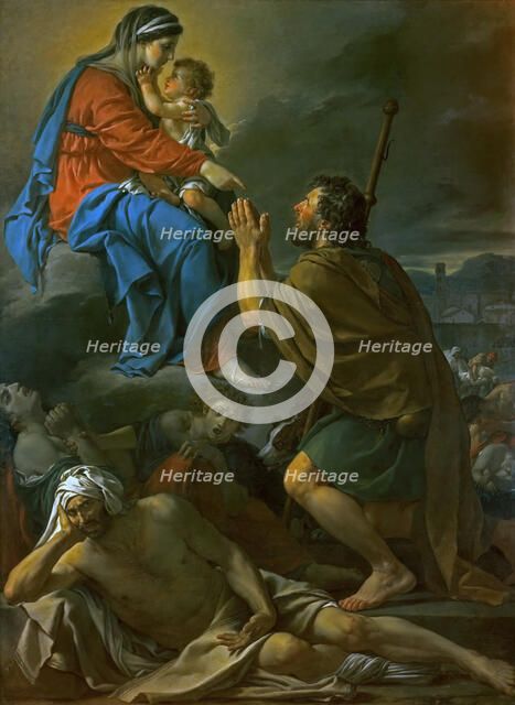 Saint Roch begs the Virgin Mary for liberation from the plague, 1780. Creator: David, Jacques Louis (1748-1825).