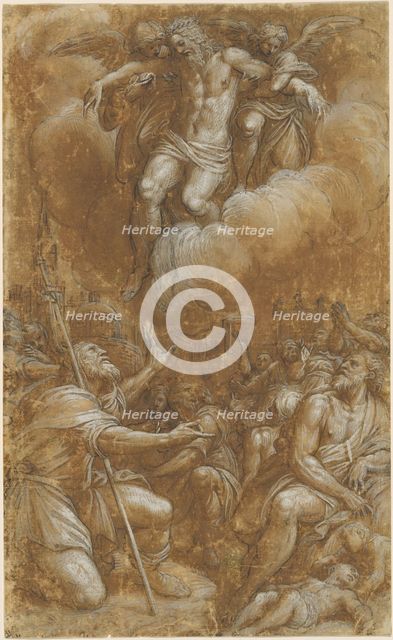 Saint Roch Interceding on Behalf of Plague Victims, 1567/1573. Creator: Lattanzio Gambara.