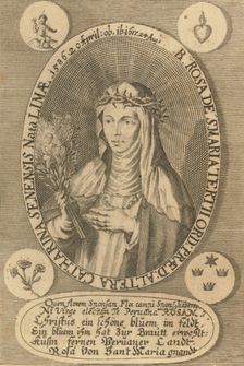 Saint Rose of Lima, 1668. Creator: González de Acuña, Antonio (1620-1682)