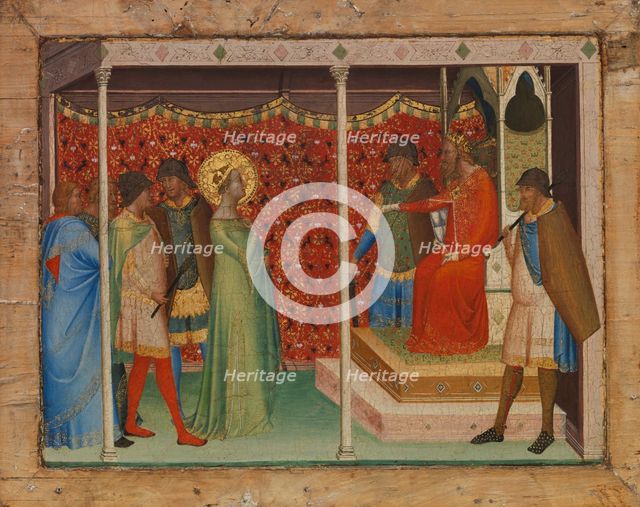 Saint Reparata before the Emperor Decius, ca. 1338-40. Creator: Bernardo Daddi.