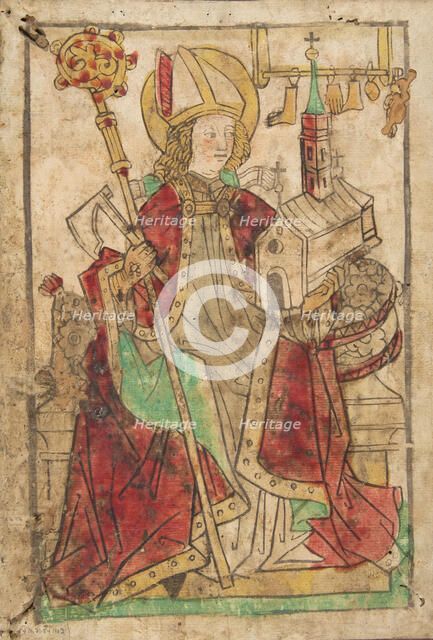 Saint Wolfgang (Sch.*1733a), 15th century. Creator: Casper.