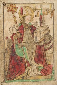 Saint Wolfgang (Sch.*1733a), 15th century. Creator: Casper