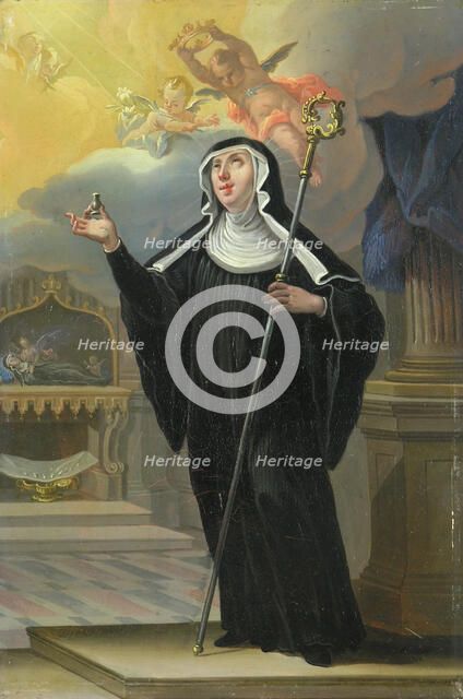 Saint Walburga, 1730. Creator: Kurtz, Jozef (1692-1737).