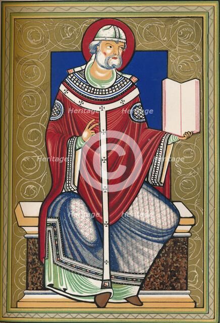 Saint with book, late 12th century, (1849). Creator: Walter.