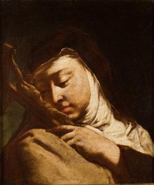 Saint Teresa of Ávila Contemplating the Cross, between 1740-1750. Creator: Domenico Maggiotto