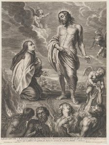 Saint Teresa of Avila interceding for Bernardino de Mendoza, ca. 1640-59. Creator: Boetius Adams Bolswert