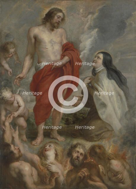 Saint Teresa of Ávila Interceding for Bernardino de Mendoza in Purgatory, 1630-1635. Creator: Peter Paul Rubens.