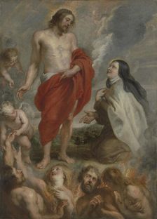 Saint Teresa of Ávila Interceding for Bernardino de Mendoza in Purgatory, 1630-1635. Creator: Peter Paul Rubens
