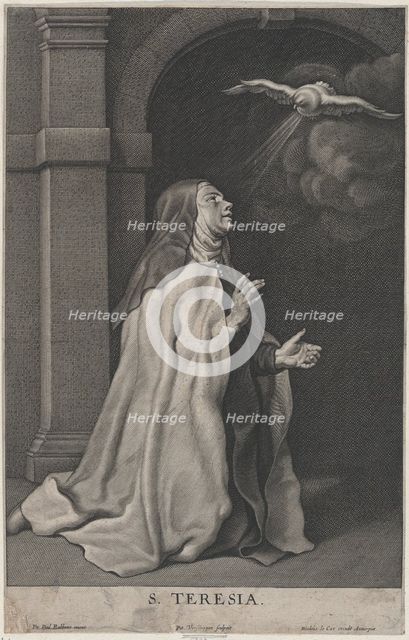 Saint Teresa of Avila's Vision of the Dove, ca. 1650. Creator: Pierre Louis van Schuppen.