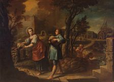 Saint Teresa and her brother Don Rodrigo attempting to build hermitages, 1735. Creator: Juan García de Miranda