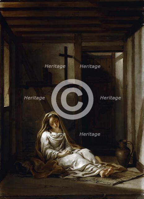 Saint Thaïs in her cell. Artist: Coypel, Antoine (1661-1722)
