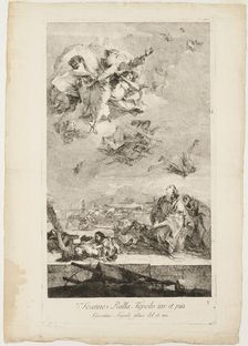 Saint Thecla Praying for the End of the Plague in the City of Este, after 1759. Creator: Lorenzo Tiepolo