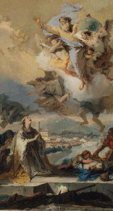 Saint Thecla Praying for the Plague-Stricken, 1758-59. Creator: Giovanni Battista Tiepolo