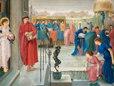 Saint Theophilus and the angel. Legend of the Martyrdom of Saint Dorothea