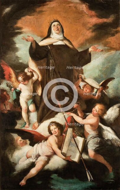 Saint Theresa in Glory, 1620s. Creator: Strozzi, Bernardo (1581-1644).