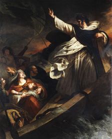 Saint Thomas d'Aquin prêchant la confiance en Dieu pendant la tempête, 1823. Creator: Ary Scheffer