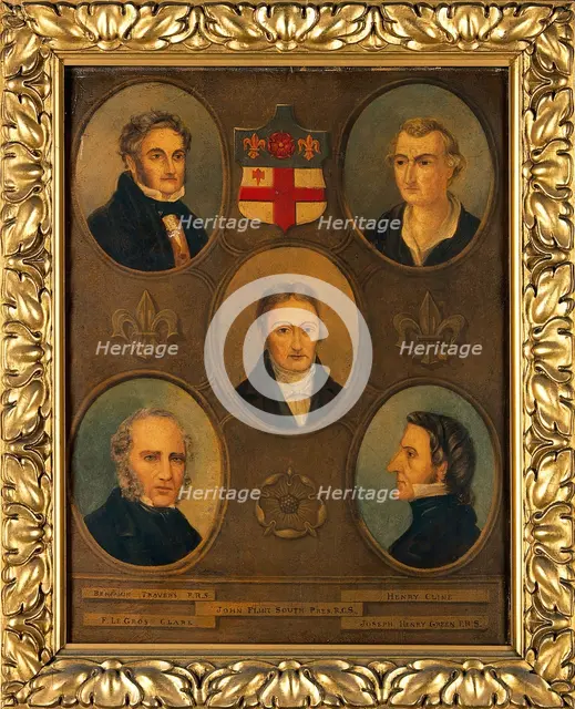 Saint Thomas's Hospital, London: arms and teachers, c1830. Creator: Unknown.