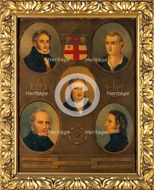 Saint Thomas's Hospital, London: arms and teachers, c1830. Creator: Unknown.