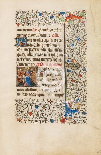 Saint Thomas with a Book; Book of Hours, about 1440-1450. Creator: Workshop of the Bedford Master.