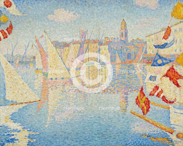 Saint-Tropez, port en fête, 1895. Creator: Signac, Paul (1863-1935).